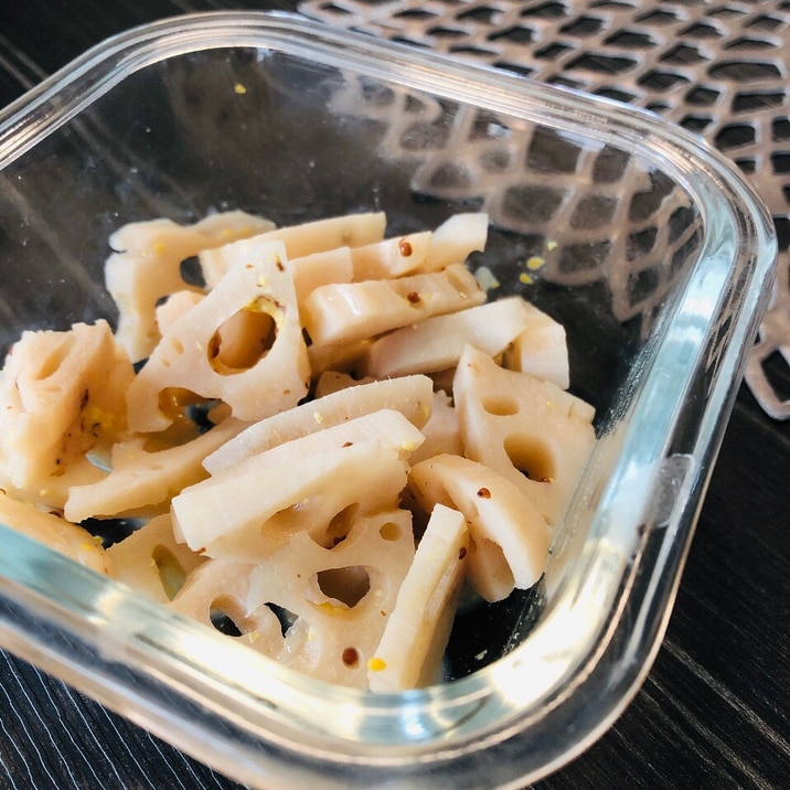 レンジで常備菜 蓮根のハニー粒マスタードマリネ レシピ 作り方 By Ma Ma Yu Mi 楽天レシピ